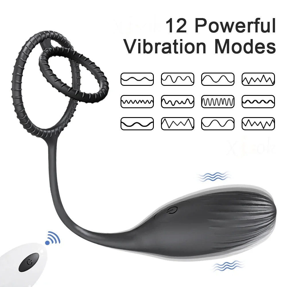 Remote-Control Prostate Massager with Ring