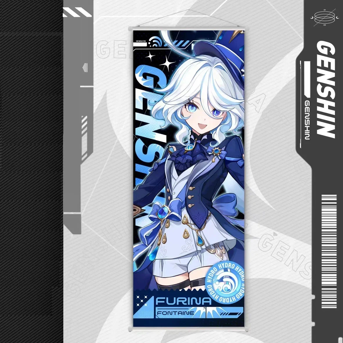 Furina Anime Canvas Wall Scroll