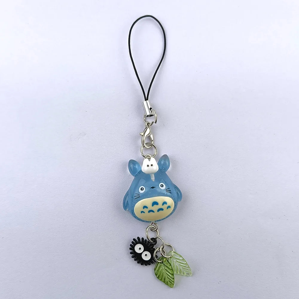 Totoro & Soot Sprite Beaded Phone Charm