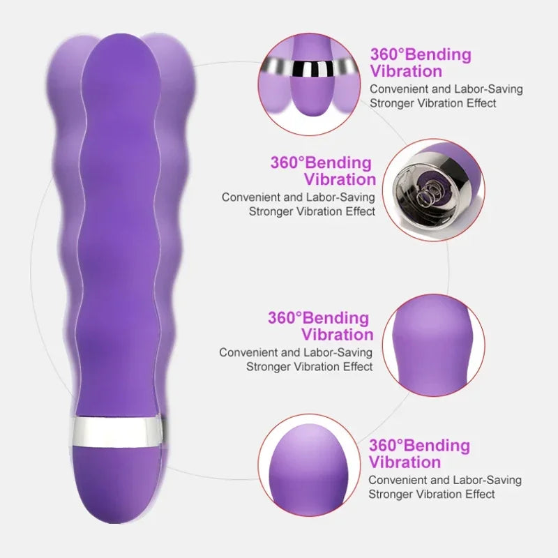 Rechargeable Ribbed King Kong Wand Massager