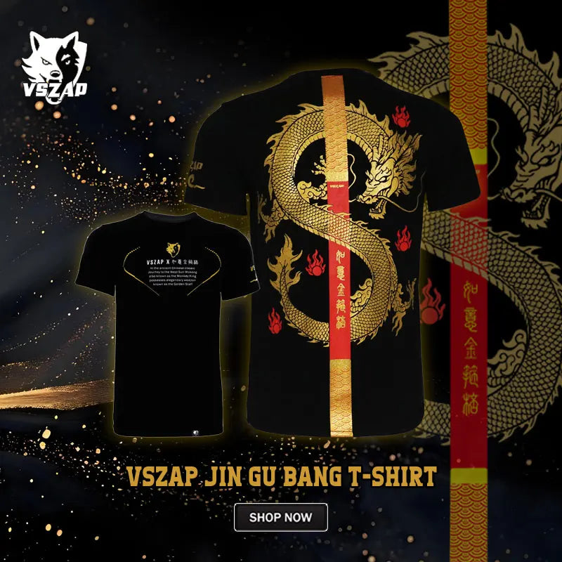 VSZAP MMA Short sleeved T-shirt Muay Thai Fitness Fighting Sports Training Running Taekwondo Training Top Men's Style
