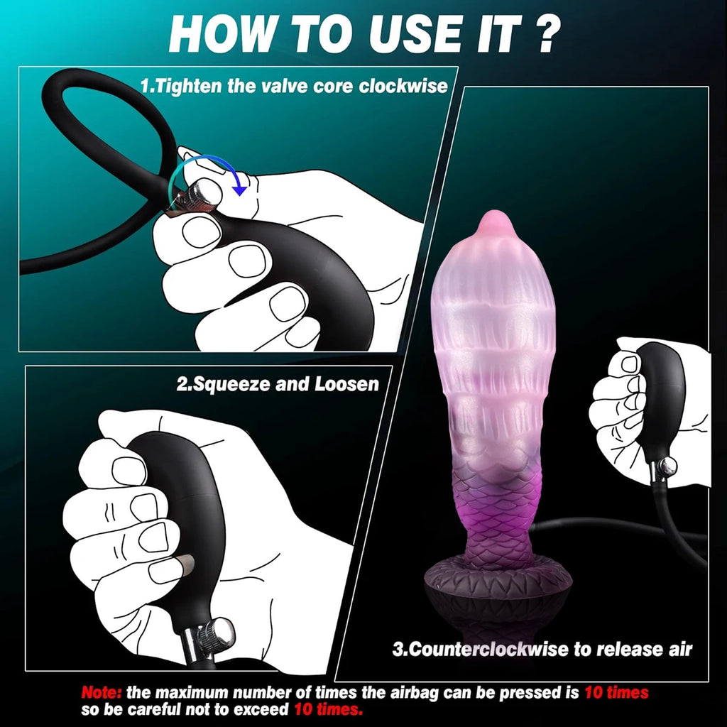 Inflatable Monster Dildo for Couples Anal Butt Plug with Tail Animal Penis Fantasy Dog Knot Adult Sex Toy for Men And Women