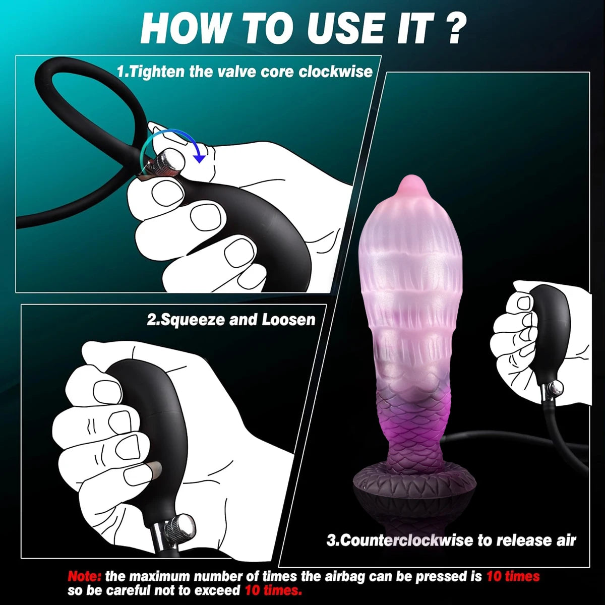 Inflatable Monster Dildo for Couples Anal Butt Plug with Tail Animal Penis Fantasy Dog Knot Adult Sex Toy for Men And Women