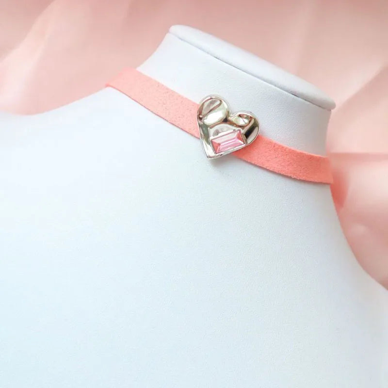 Pink Star, Bow & Bear Lace Choker Necklace