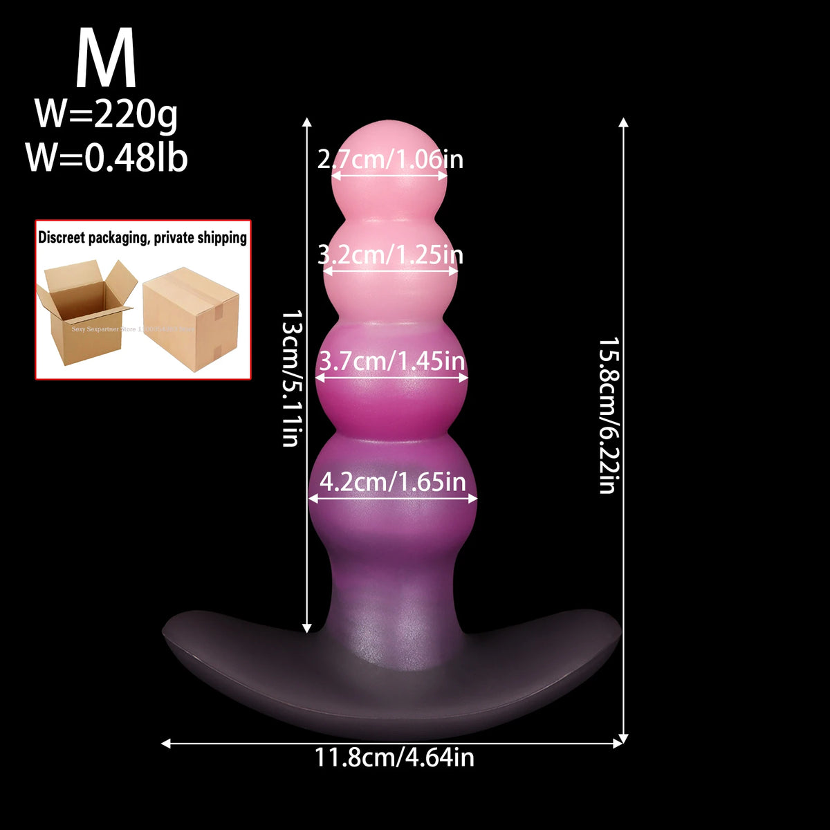 Wearable Large-Knot Anal Plug