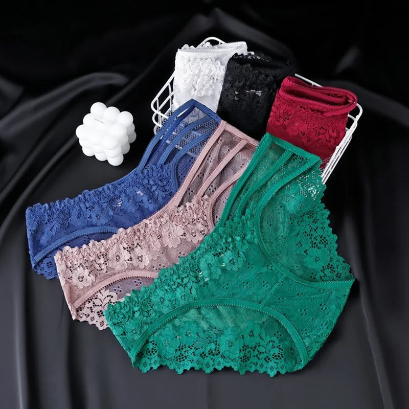 Sexy Lace Panty for Women,Low Waist Panties Fashion Strap Hollow Transparent Sexy Panty for Women Briefs,plus Size Underwear Sex