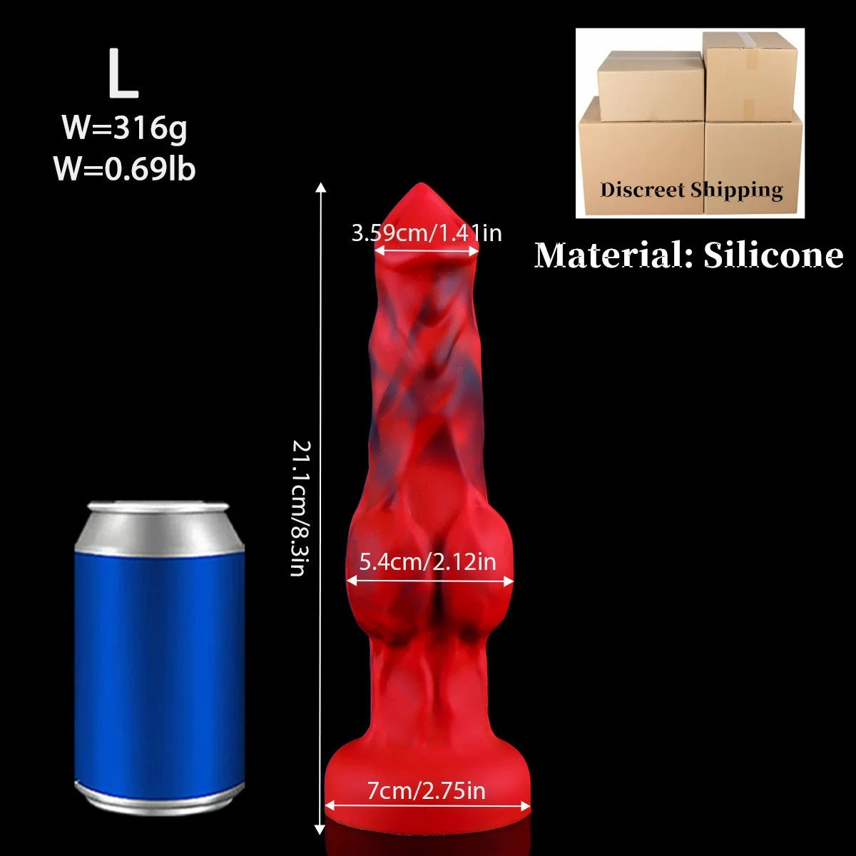Large Knotted Animal-Style Dildo & Plug