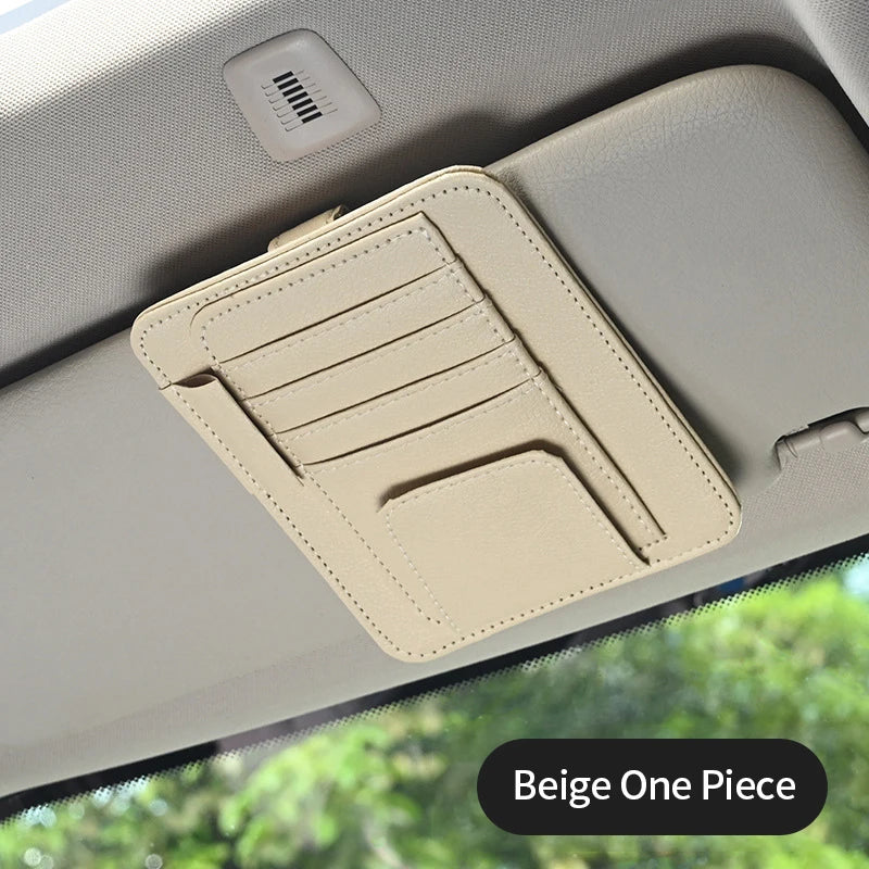 Multi-Pocket Car Sun Visor Organizer