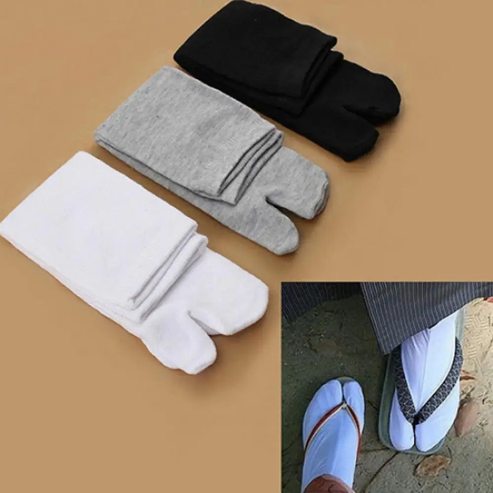 Bamboo Japanese Socks Women Japanese Kimono Flip-Flop Sandal Split Toe Tabi Ninja Geta Socks Summer Breathable Two Finger Socks