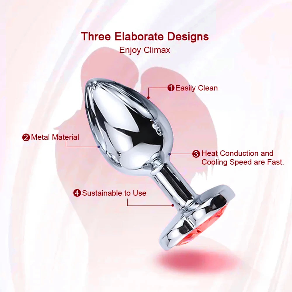 3-Size Metal Anal Plug Set – S/M/L