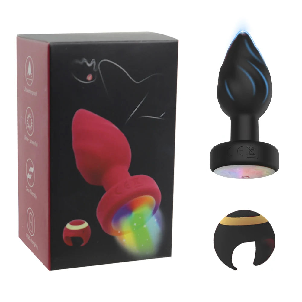 Light-Up Remote Vibrating Anal Plug – 10 Modes