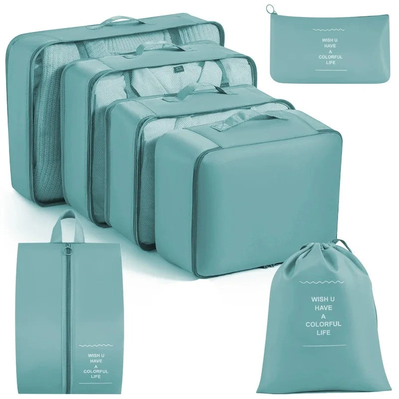Travel Packing Cube Set for Clothes & Shoes