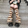 Striped Knit Y2K Boot Cuff Leg Warmers