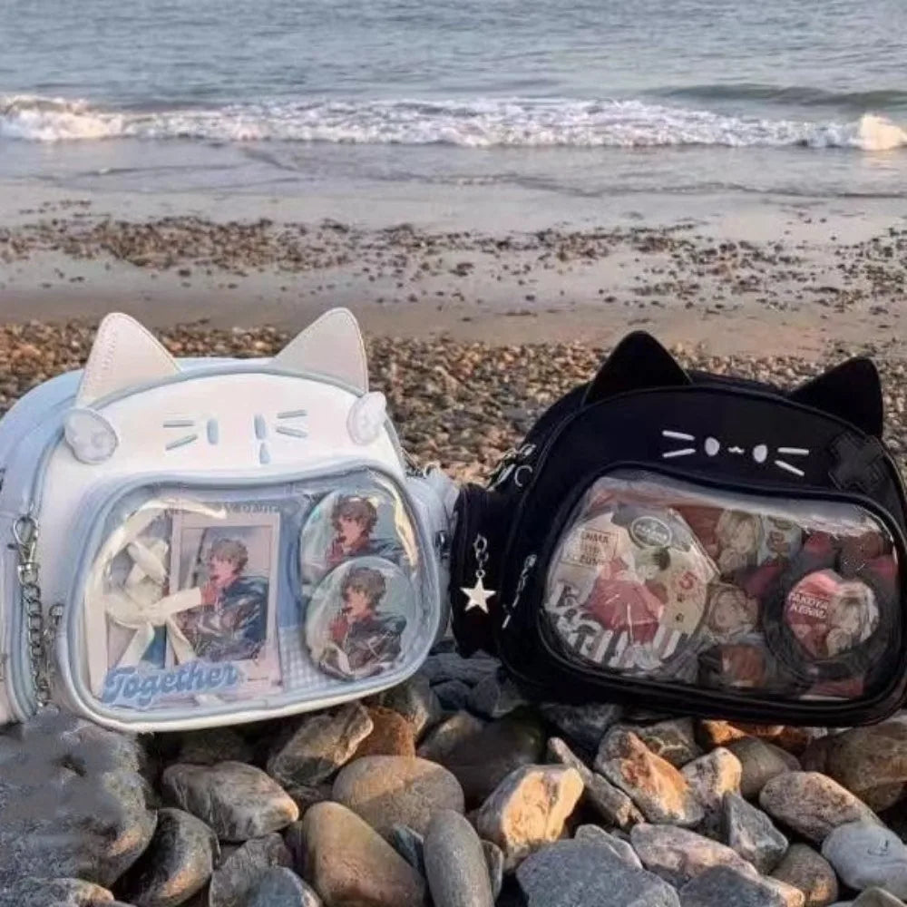 Kawaii Cat Transparent Ita Shoulder Bag