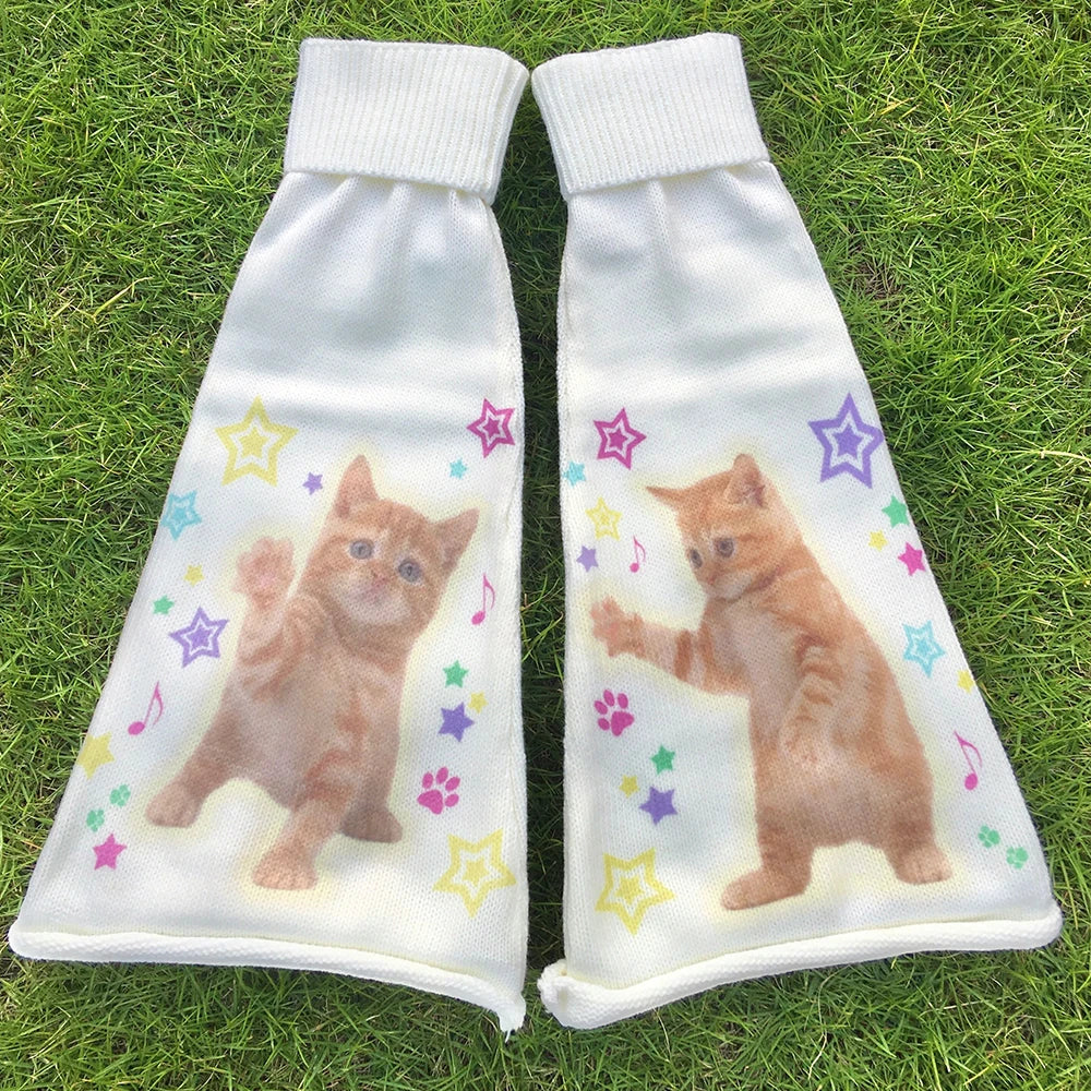 Kawaii Cat Knit Lolita Leg Warmers