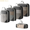 5Pcs Compressible Travel Luggage Organizers Portable Packing Cubes Clothes Shoes Toiletry Storage Bag Space-saving D0LD