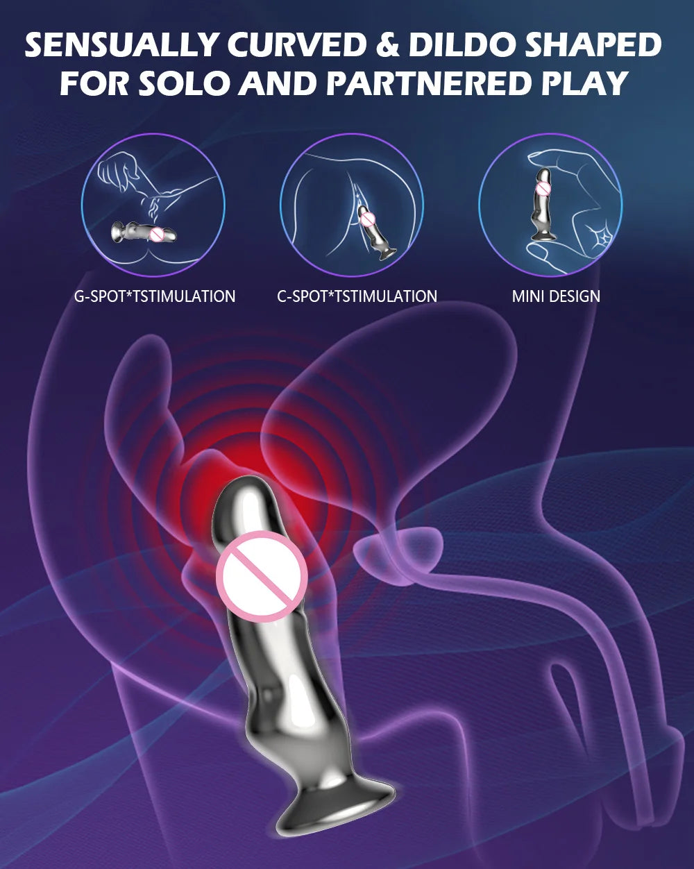 Remote-Control Vibrating Stainless Steel Anal Plug