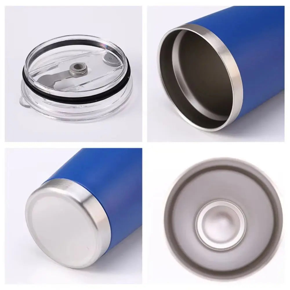 20oz Capacity Travel Insulated Tumbler Double-Walled with Lid Vehicle Mounted Water Bottle Leak Proof Vacuum Insulated