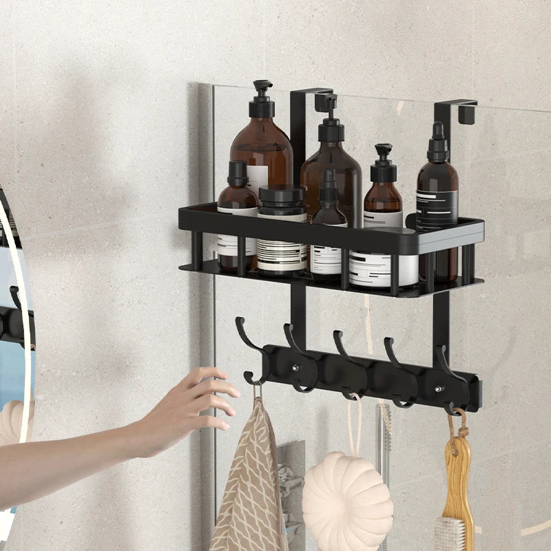 bathroom wall mounted storage rack, door mounted rack, shower gel rack, shower supplies storage rack