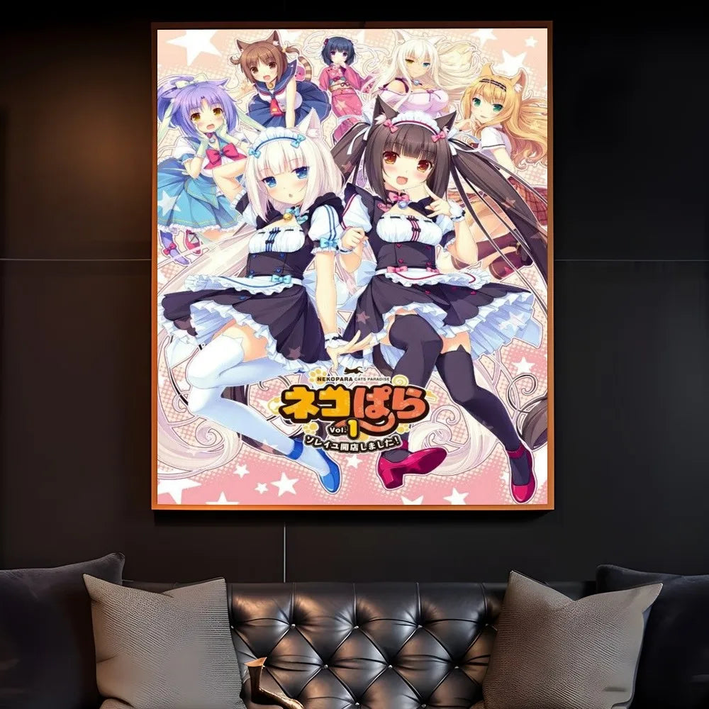 Nekopara Kawaii Girl Waterproof Wall Poster