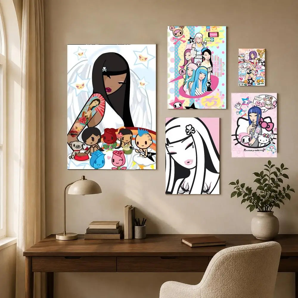 Tokidoki Retro Self-Adhesive Wall Poster