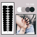 24Pcs French Fake Nail with Leopard Print Design Long Stiletto False Nails Wearabe Almond Press on Nails Full Cover Nail Tips