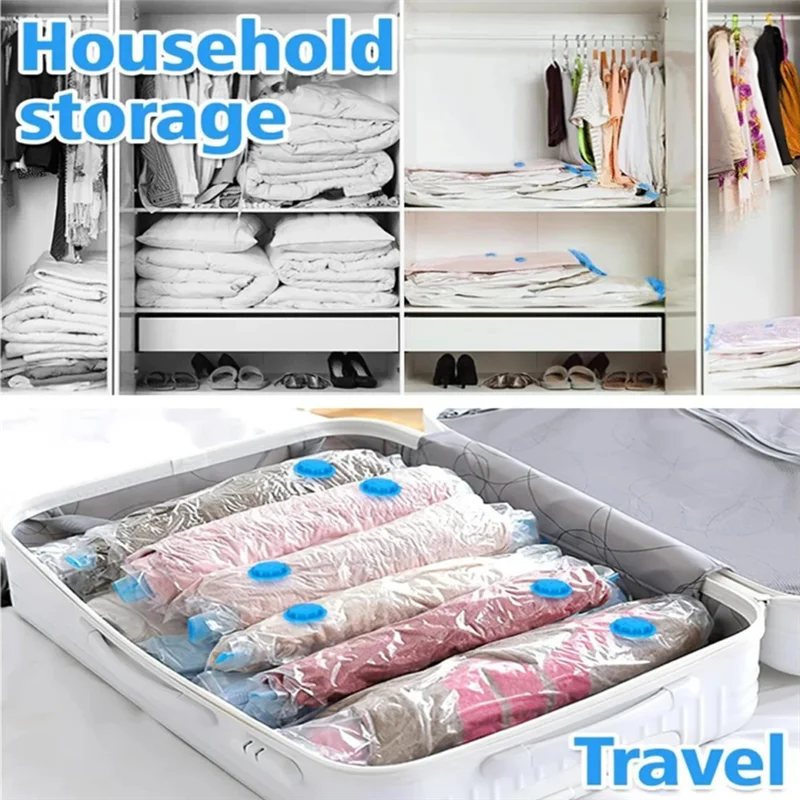 Vacuum Compression Storage Bags for Bedding & Clothes