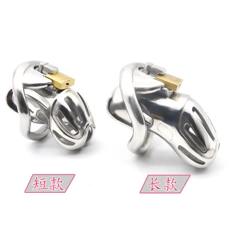 Modular Stainless Steel Electro-Stimulation Chastity Cage
