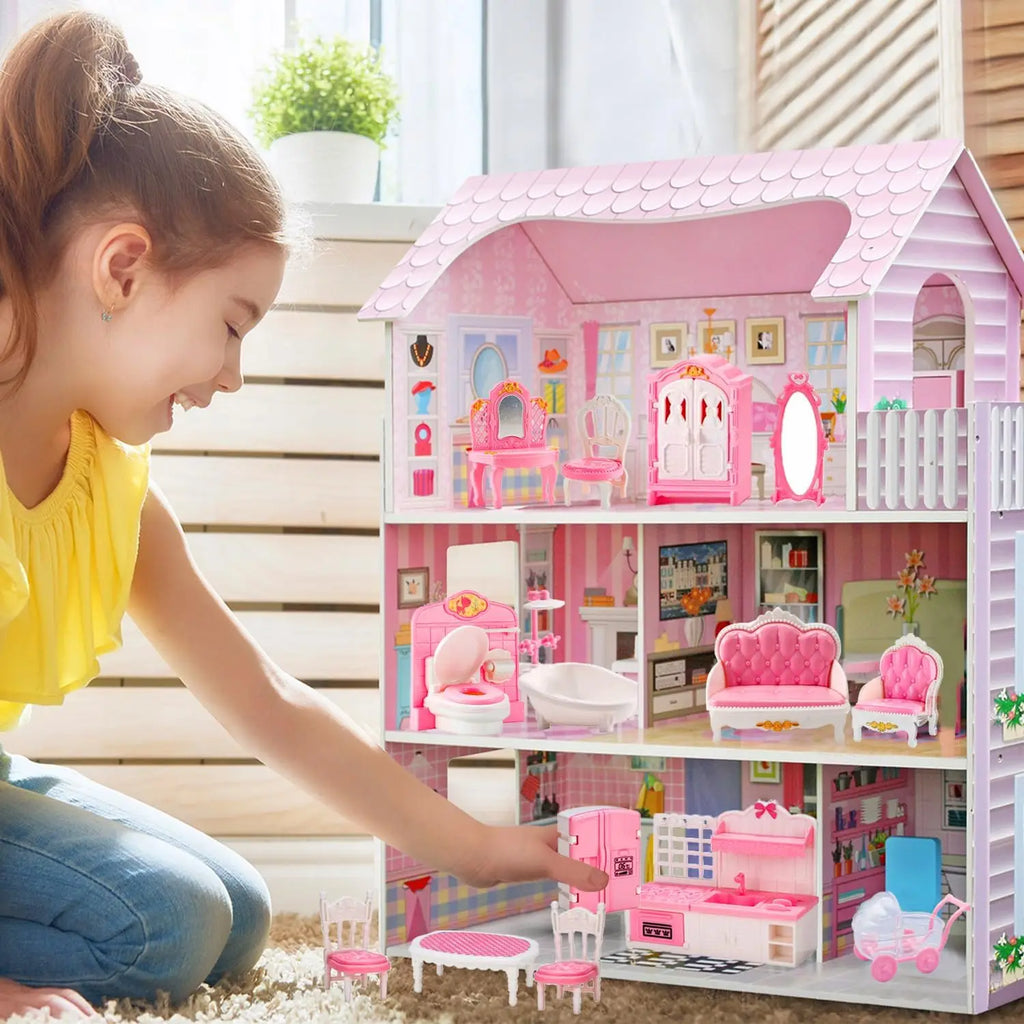 Pink Miniature Dollhouse Furniture Set