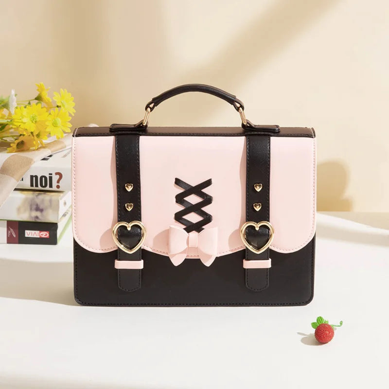 Bow Ribbon Square Crossbody Bag