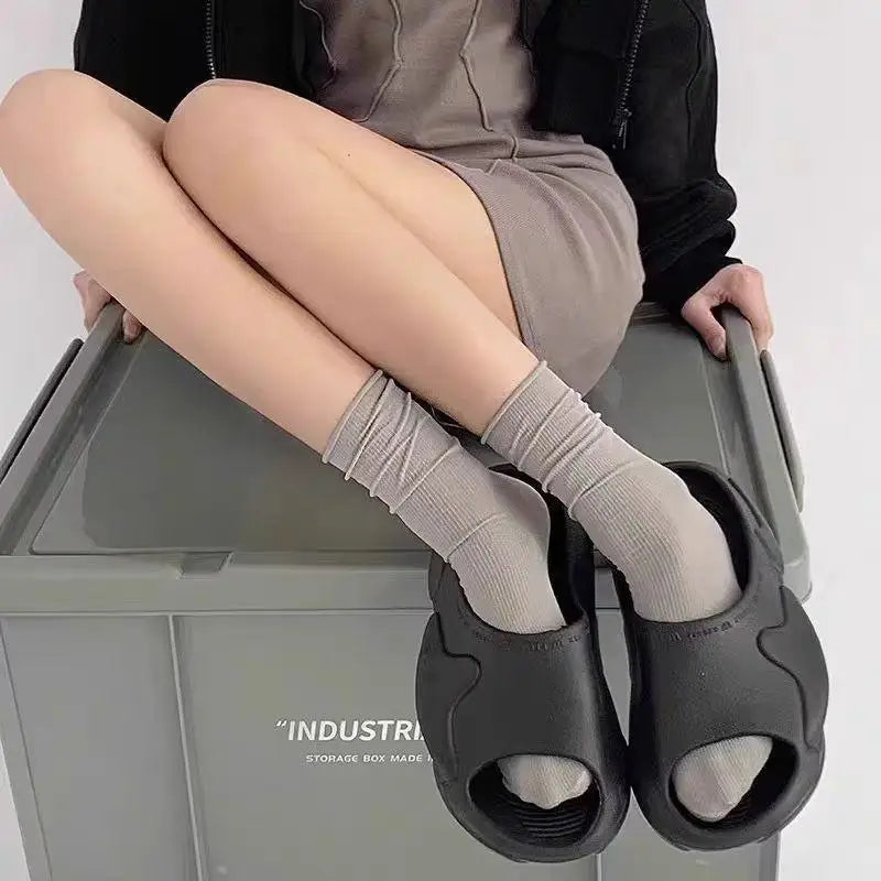 Summer Cotton Soft Socks Happy Colorful Women's Mid-tube Stocking Fashion Trend Breathable Casual Candy Color Socks