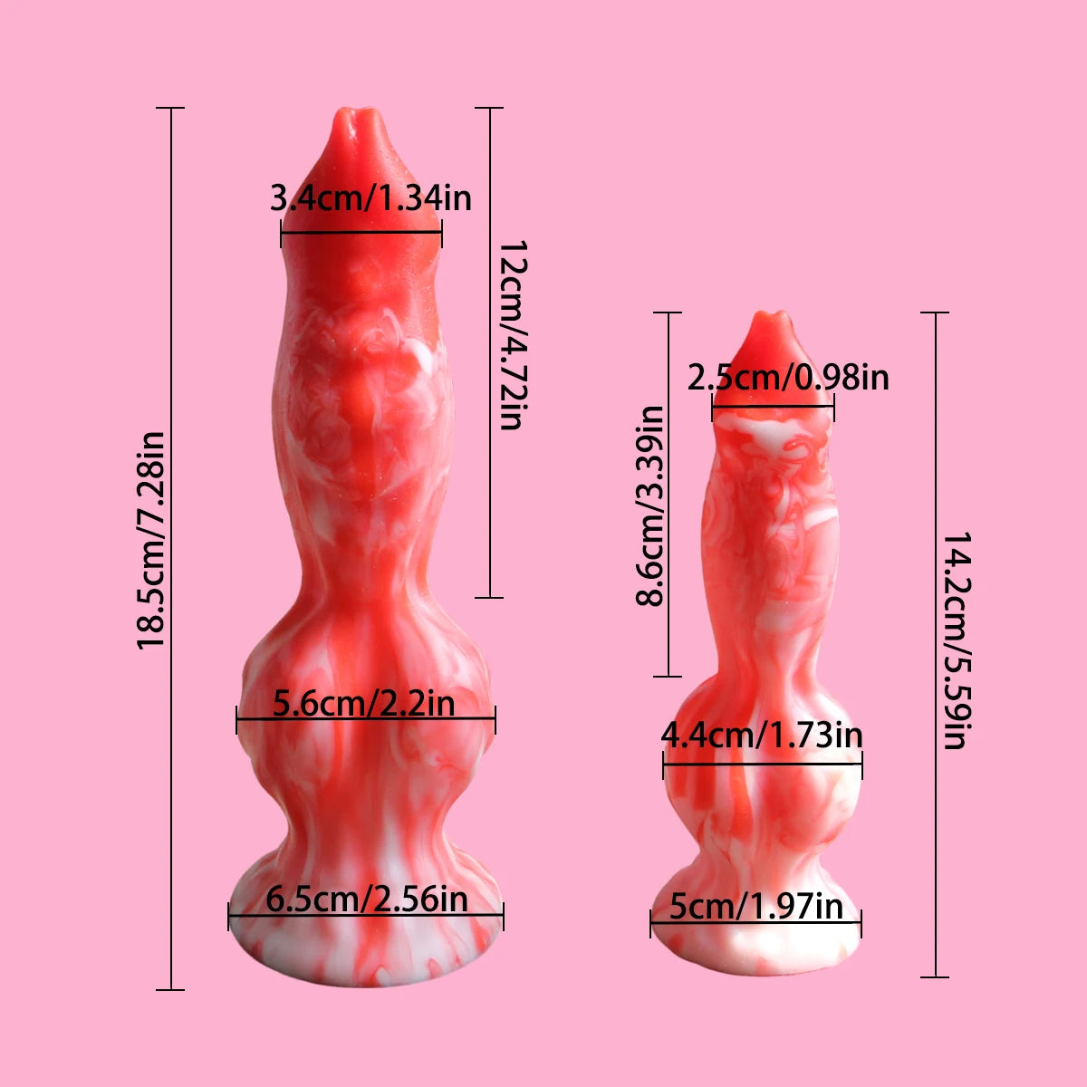 Liquid Silicone Dog Dildo for Adults, Realistic Pet Shape Anal Plug, Soft Flexible Erotic Sex Toy for Men & Women