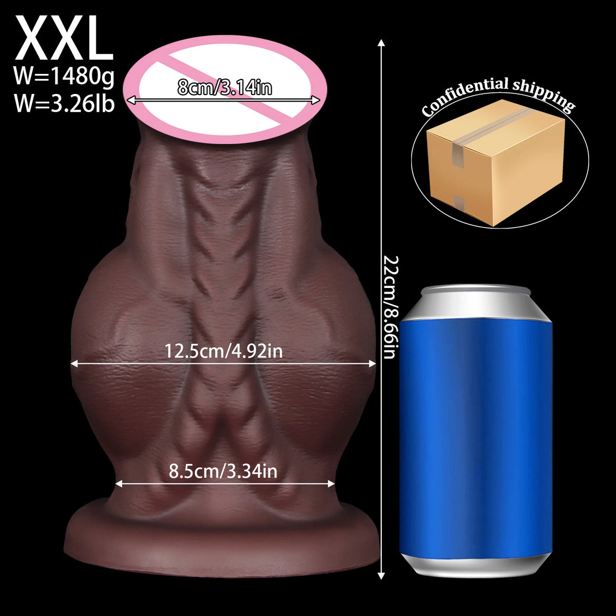 Large Silicone Horse-Shaped Dildo with Suction Cup