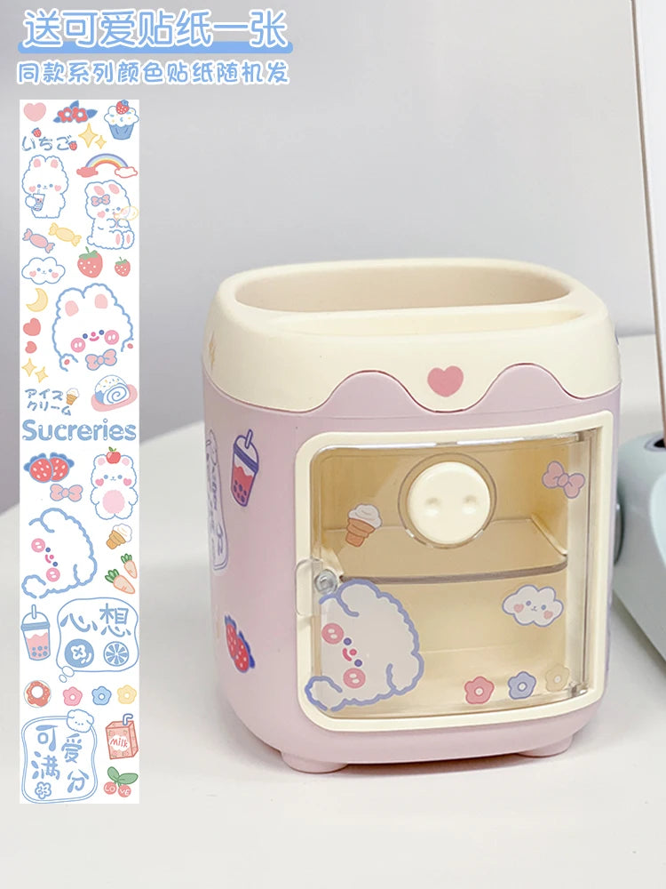 Kawaii Cartoon Desktop Pen Holder Organizer