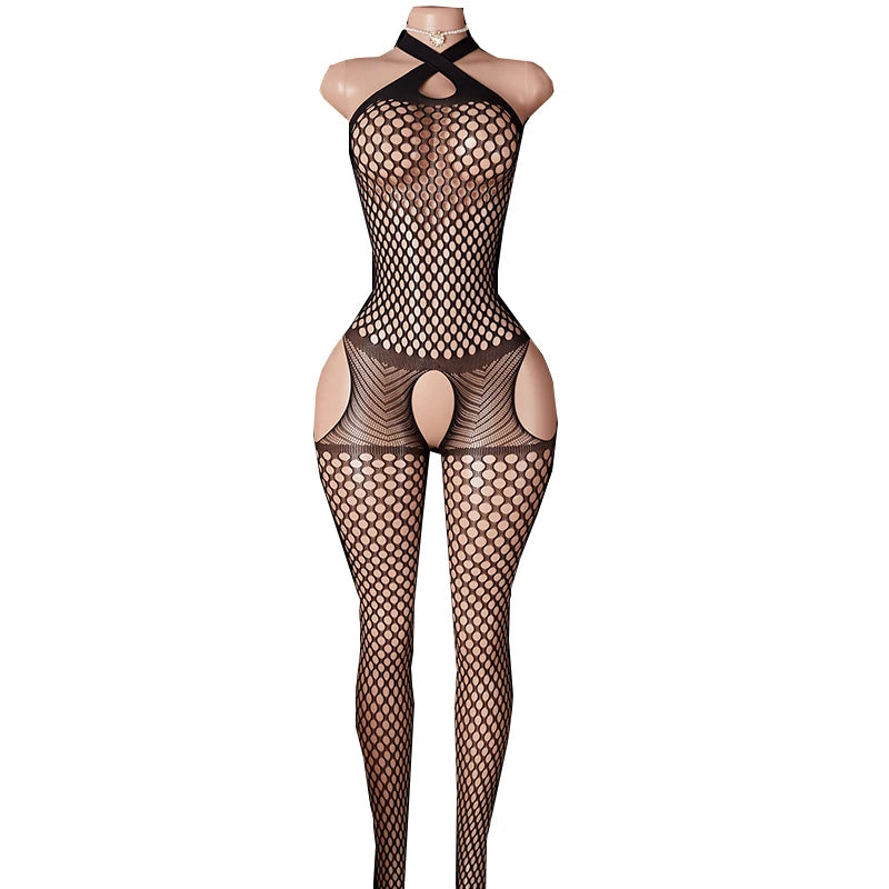 Women's Crotchless Fishnet Bodystocking