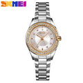 SKMEI 1534 Lady Watches Waterproof Stainless Steel Strap reloj mujer Fashion Women Quartz Watch Innovative Diamond Wristwatches