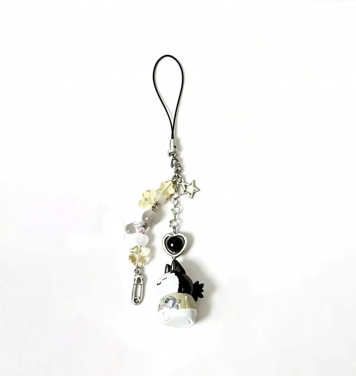 Hidden Leaf Ninja Cat Beaded Phone Charm