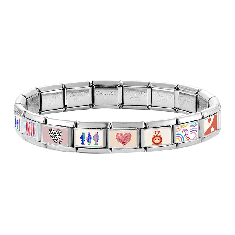 Cute Animal & Rainbow Italian Charm Links – 9mm