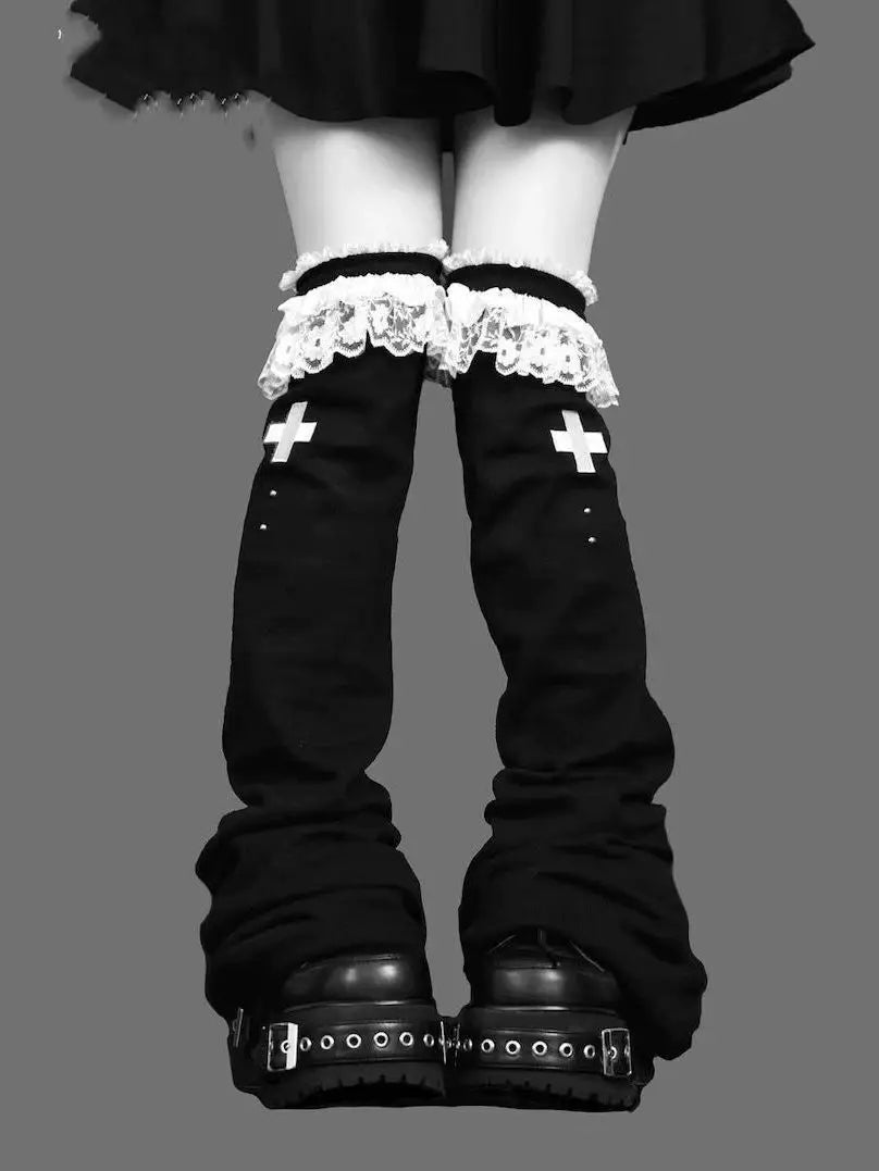 Lace Flared Gothic Lolita Leg Warmers