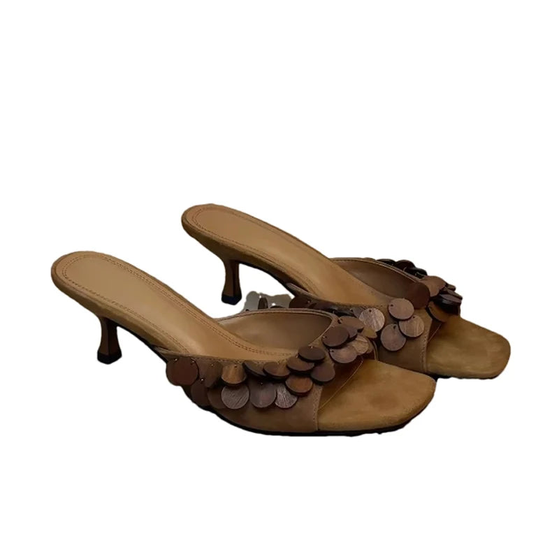 Designer Women's Slippers High Heels Shoes New Sandals Woman Summer Elegant Dress Shoes Casual Comfort Pumps Mujer Flip Flops
