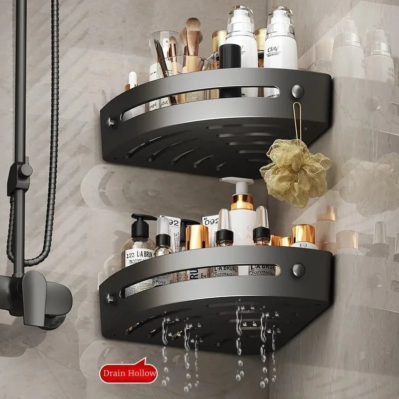 Bathroom Shelf for Shower Wall Mounted Shampoo Bottle Orangizer Shower Corner Rack Storage Punch-free Bathroom Accessories