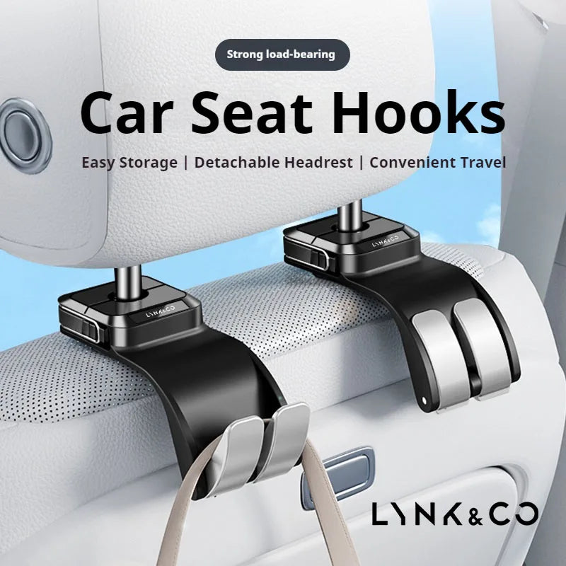 Car Interior Hanging Storage Hook Clips Organizer For LYNK&CO LYNK CO 01 03 05 06 09 2024 2025 2026 Auto Interior Accessories