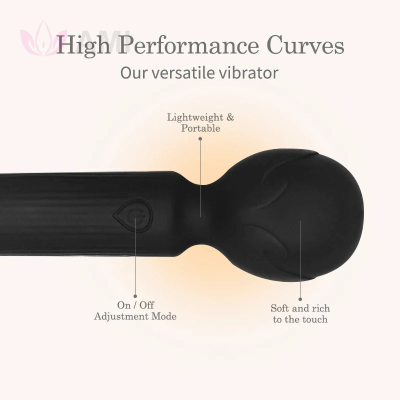 USB-Rechargeable Waterproof 10-Speed Wand Massager