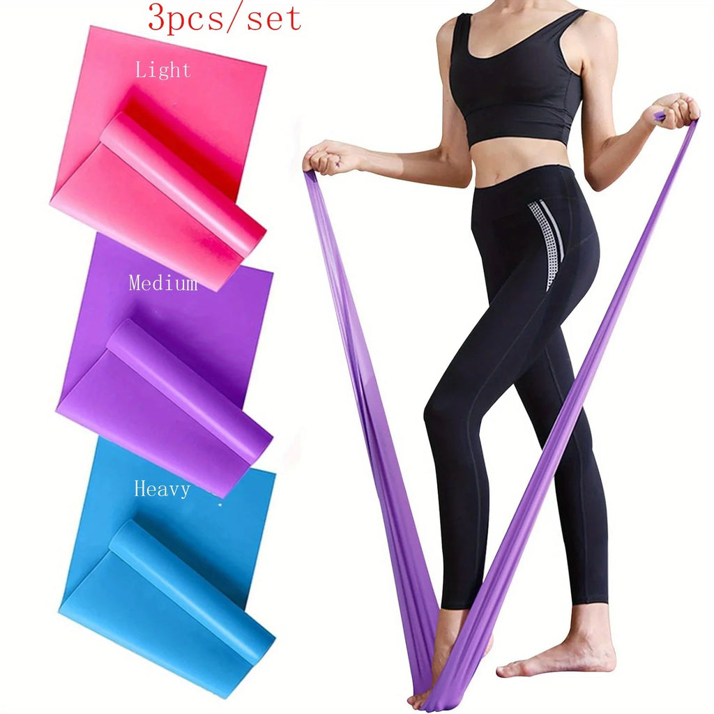 1/3pcs Resistance Bands for Men and Women - Elastic Exercise Straps with Stretchy Loops Ideal for Yoga Pilates Strength Training