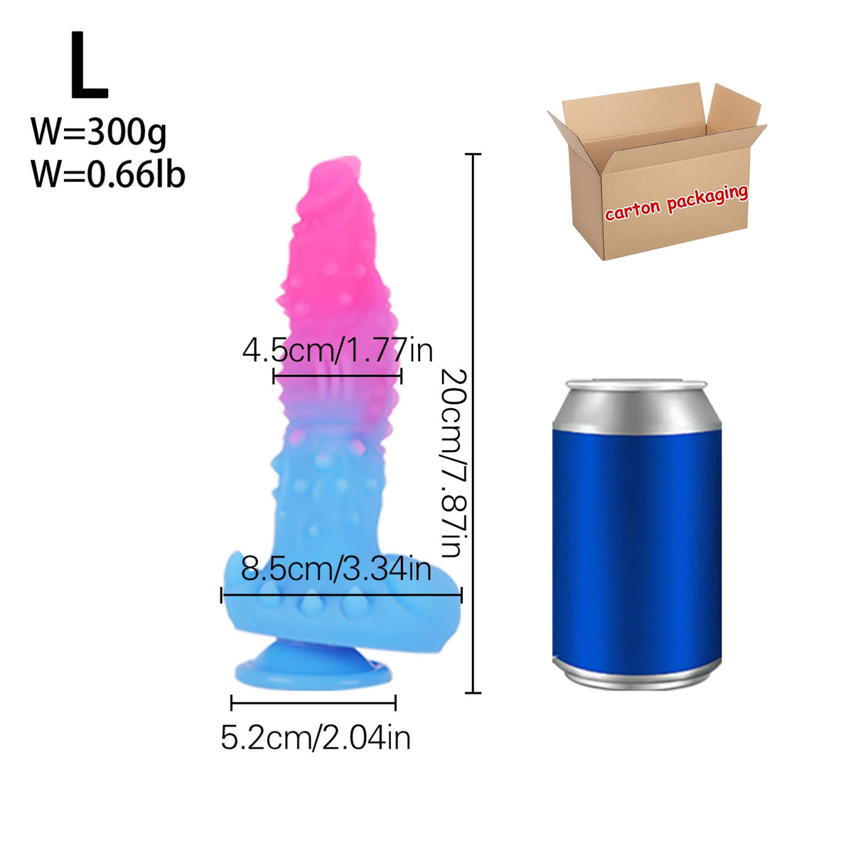 Large Knotted Silicone Animal-Style Dildo