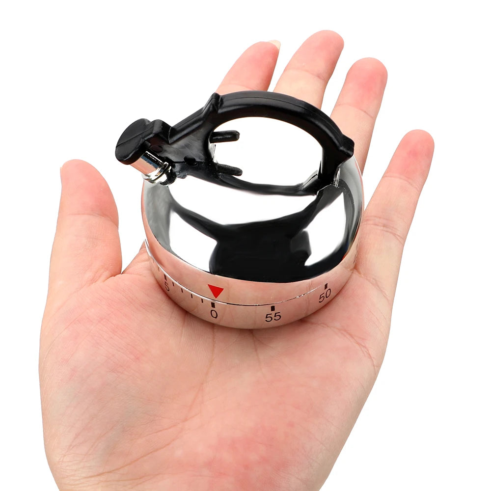 Kettle-Shaped 60-Minute Mechanical Kitchen Timer