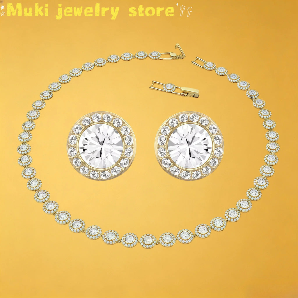 2026 Original Jewelry Round Necklace Earring Bracelet  Fashion  Chain Women Jewelry Sets Party Accessories