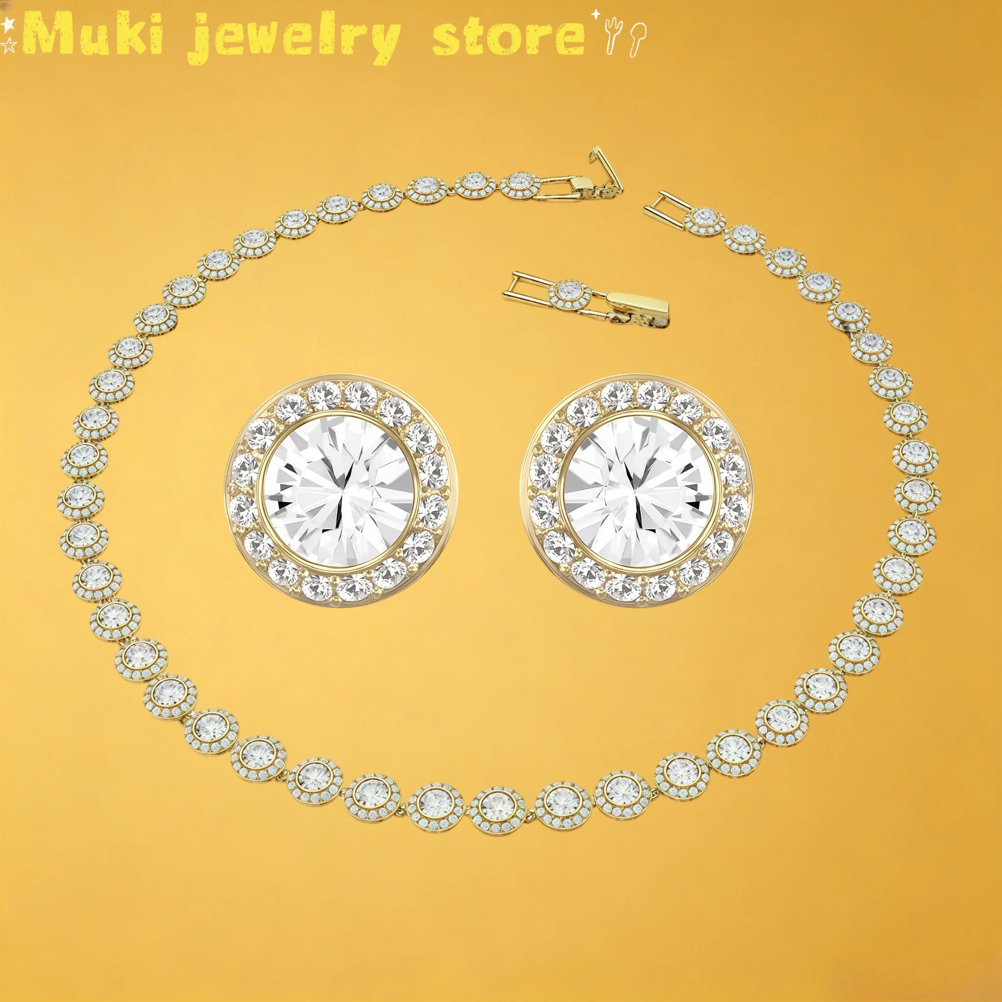 2026 Original Jewelry Round Necklace Earring Bracelet  Fashion  Chain Women Jewelry Sets Party Accessories
