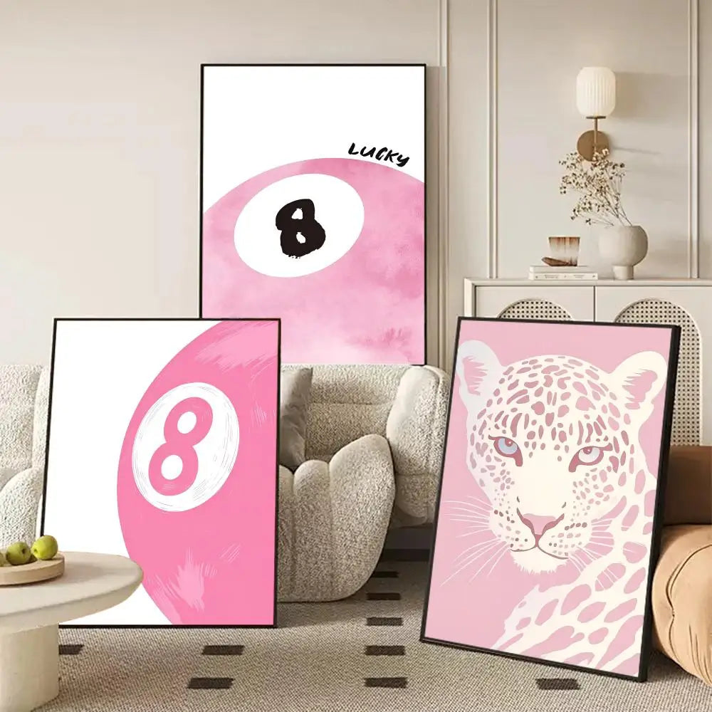 Pink Pattern Modern Wall Art Poster