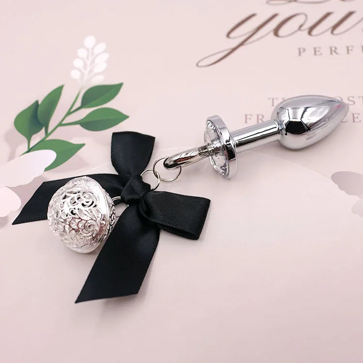 Stainless Steel Bow & Bell Rabbit Anal Plug